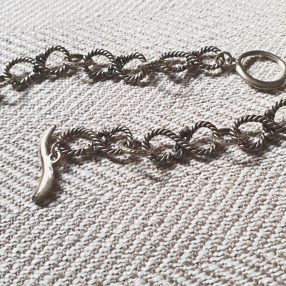 Twists and Curves Brass/Gold Necklace - Picture 8 of 10